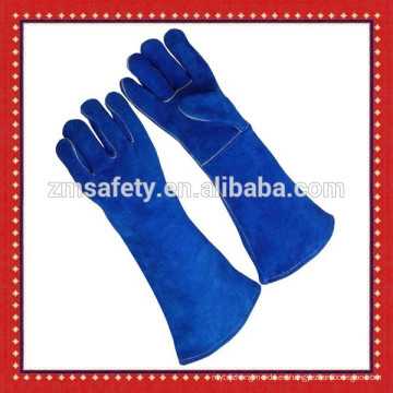 Guantes de soldadura de cuero azul Guantlet